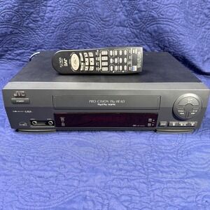 JVC HR-A47U VHS VCR Video Cassette Recorder 4-Head with OEM Remote Tested Works!